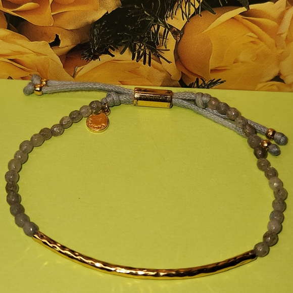 #2268, GORJANA GEMSTONE BRACELET, LABRADORITE STONES, ADJUSTABLE - Picture 3 of 6